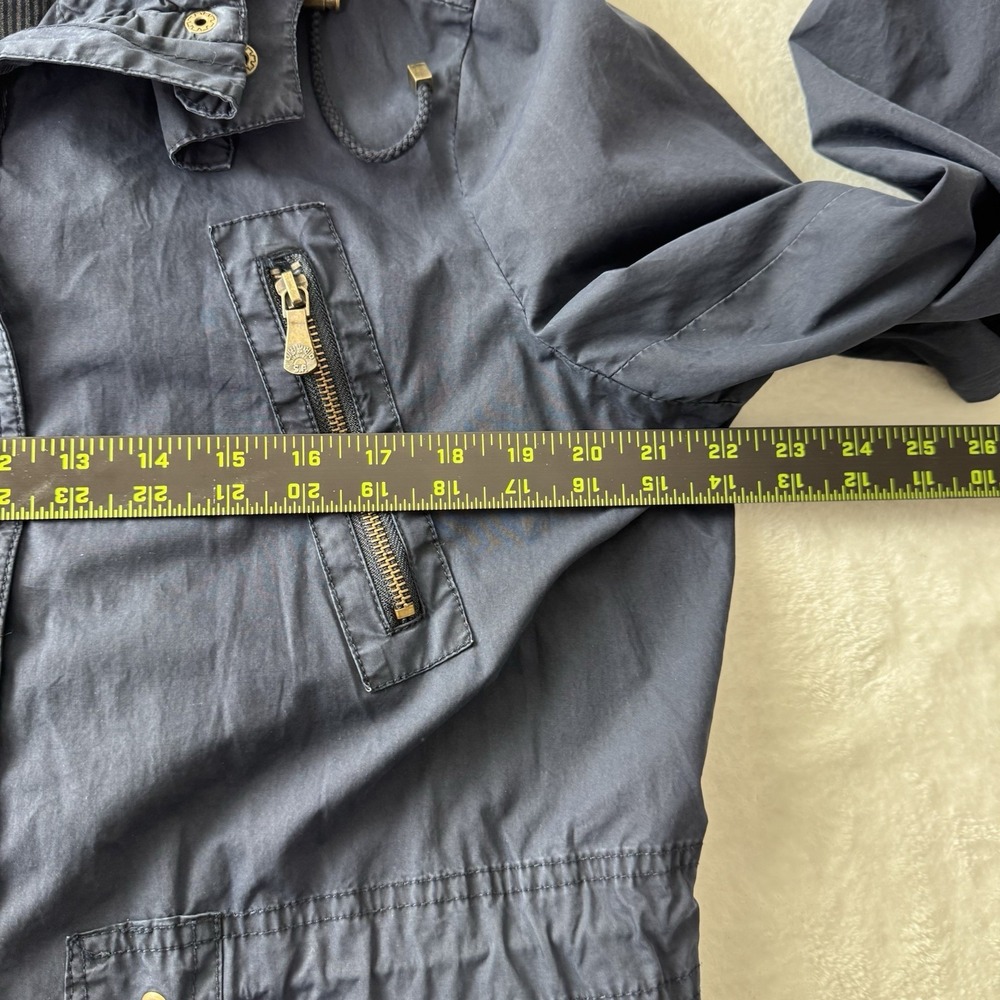 Levis Utility Jacket Woman Large Navy Hooded Zip Button Hiking Removable Hood - Picture 11 of 16